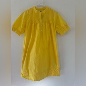JCrew Short-sleeve mini shirtdress organic cotton poplin boho NWT XXS *FLAW